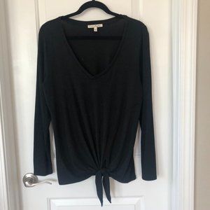 Express Tie Front V-Neck Top